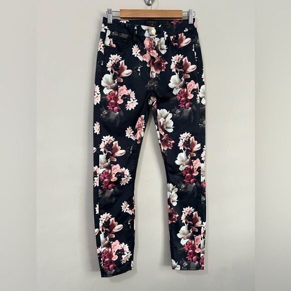 JEN7 by 7 For All Mankind Floral Print Ankle Skinny Jeans - Picture 5 of 14